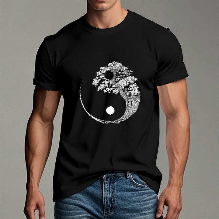 Camiseta Olivenorma Yin Yang Bonsai Tree