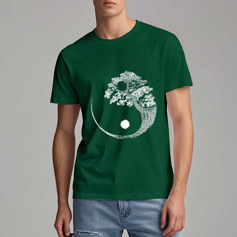 Camiseta Olivenorma Yin Yang Bonsai Tree
