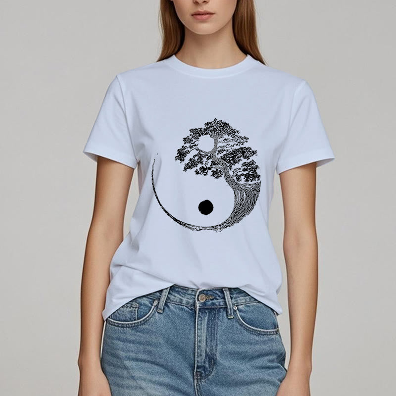 Camiseta Olivenorma Yin Yang Bonsai Tree