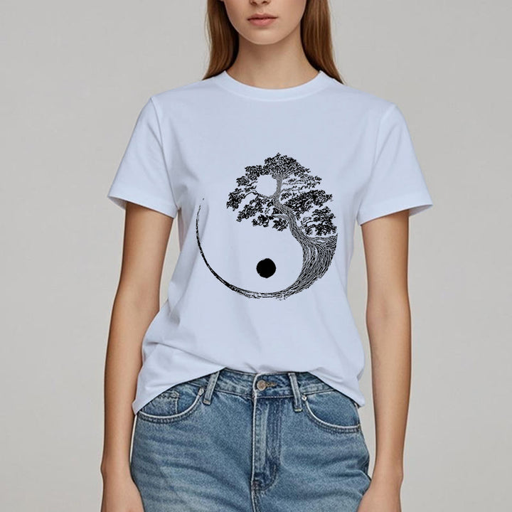 Camiseta Olivenorma Yin Yang Bonsai Tree