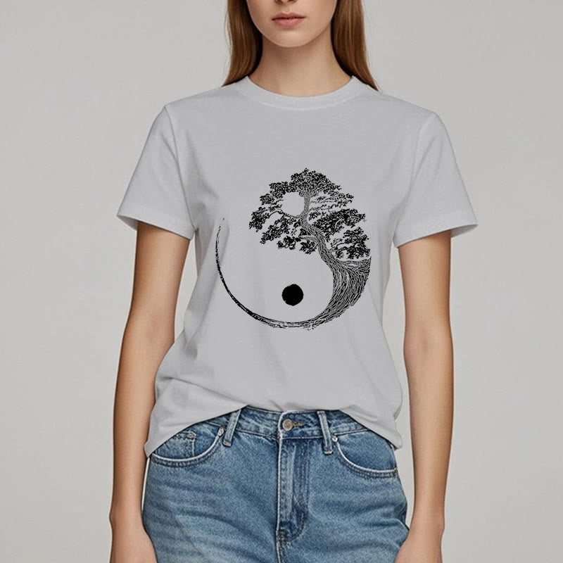 Camiseta Olivenorma Yin Yang Bonsai Tree
