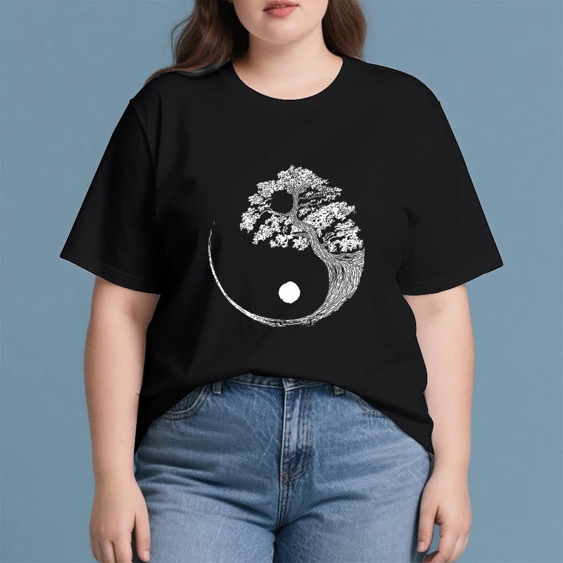 Camiseta Olivenorma Yin Yang Bonsai Tree
