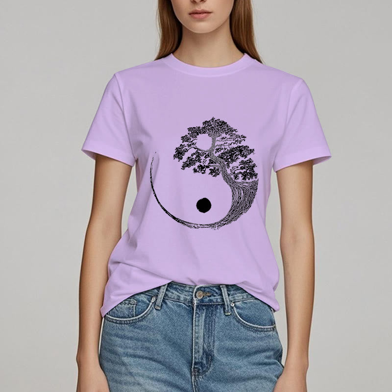 Camiseta Olivenorma Yin Yang Bonsai Tree