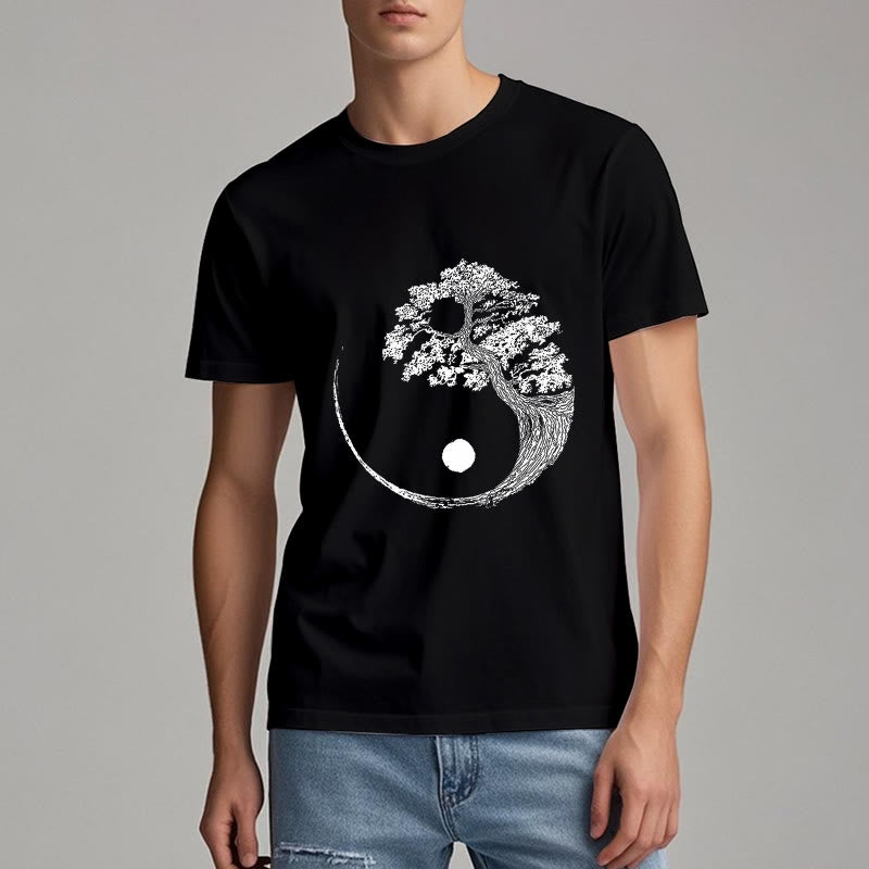 Camiseta Olivenorma Yin Yang Bonsai Tree