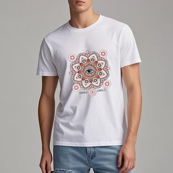 Camiseta Olivenorma con diseño de eslogan "Meditación del Mal de Ojo"