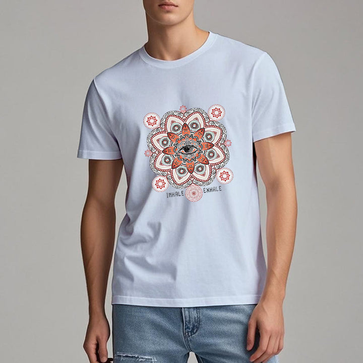 Camiseta Olivenorma con diseño de eslogan "Meditación del Mal de Ojo"