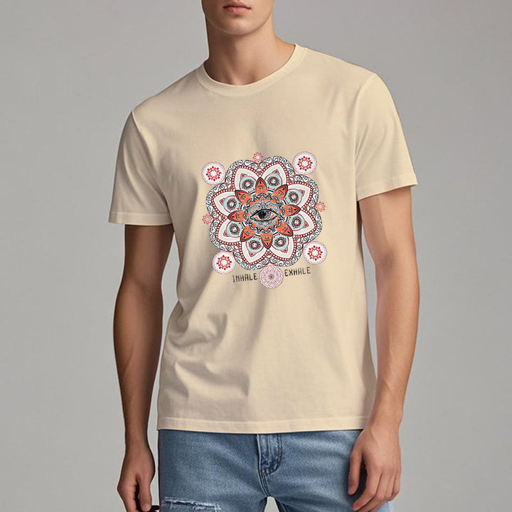 Camiseta Olivenorma con diseño de eslogan "Meditación del Mal de Ojo"