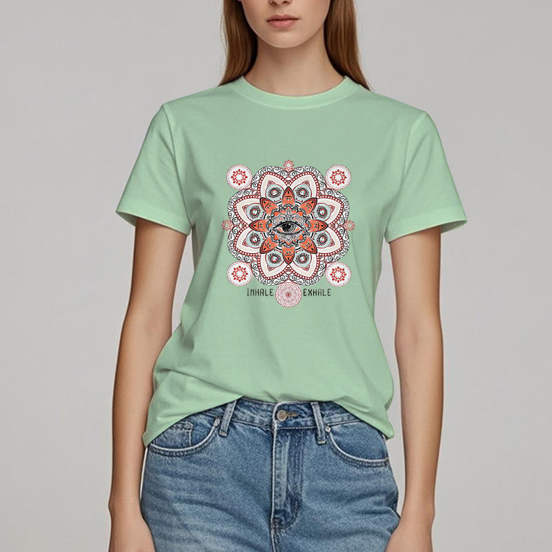 Camiseta Olivenorma con diseño de eslogan "Meditación del Mal de Ojo"