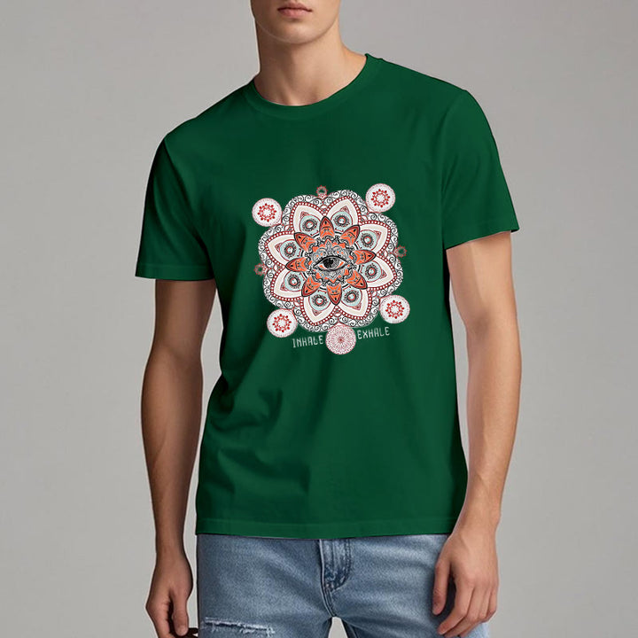 Camiseta Olivenorma con diseño de eslogan "Meditación del Mal de Ojo"
