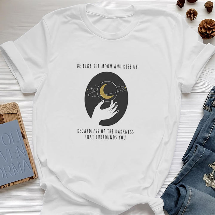 Camiseta "Sé como la luna" de Olivenorma