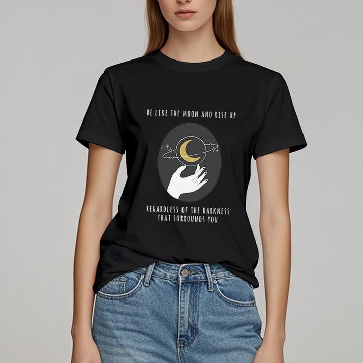 Camiseta "Sé como la luna" de Olivenorma