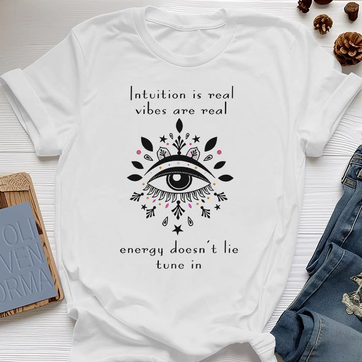 Camiseta con diseño de ojo malvado de Olivenorma Intuition
