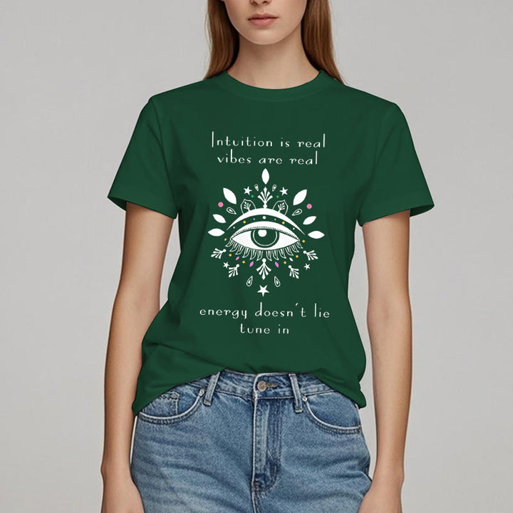 Camiseta con diseño de ojo malvado de Olivenorma Intuition