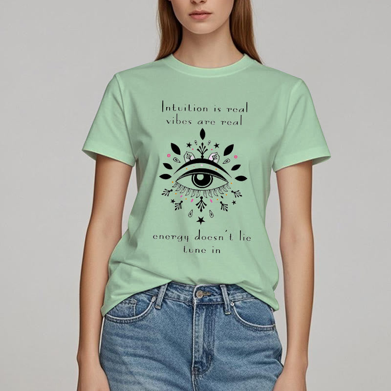 Camiseta con diseño de ojo malvado de Olivenorma Intuition