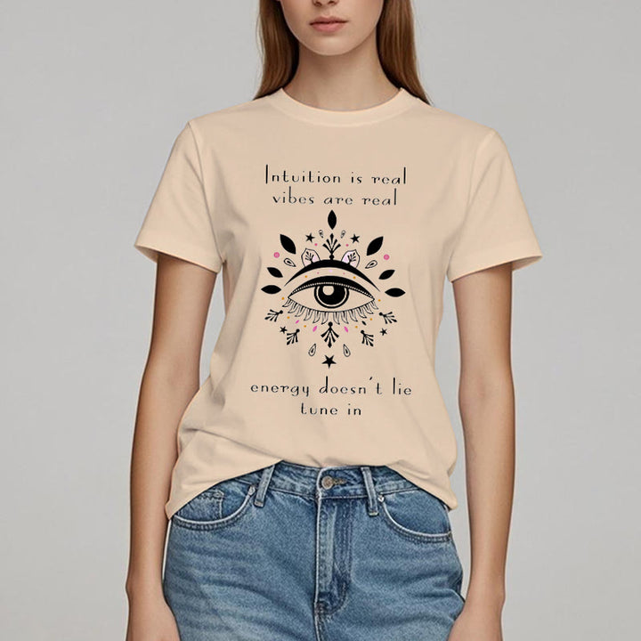 Camiseta con diseño de ojo malvado de Olivenorma Intuition