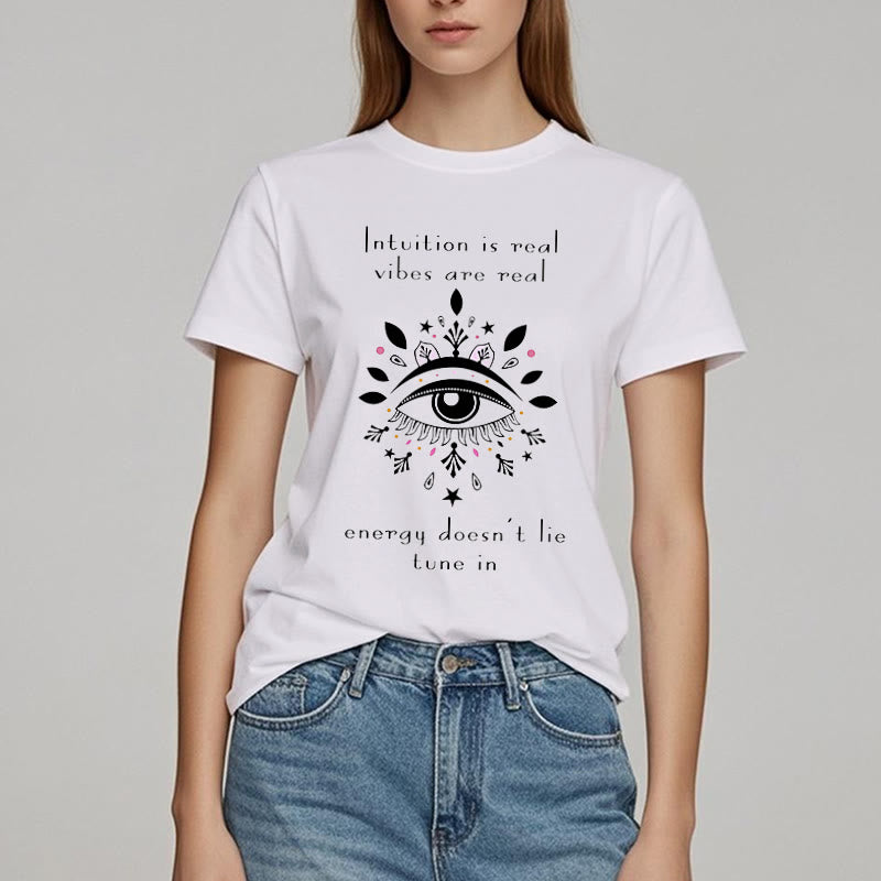 Camiseta con diseño de ojo malvado de Olivenorma Intuition