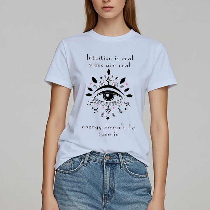 Camiseta con diseño de ojo malvado de Olivenorma Intuition