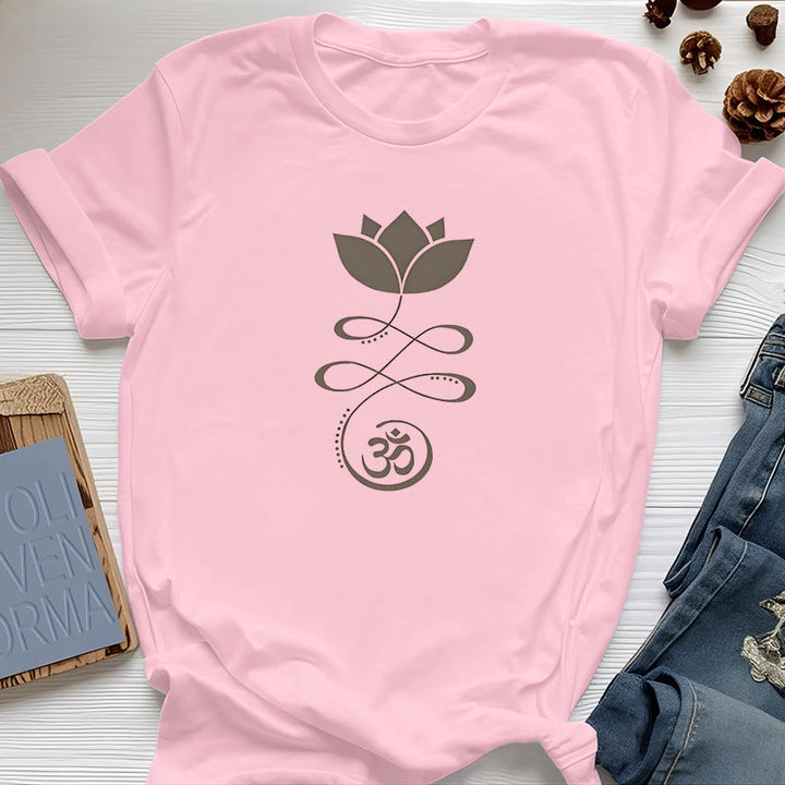 Olivenorma Yoga Lotus Flower Om Símbolo Camiseta