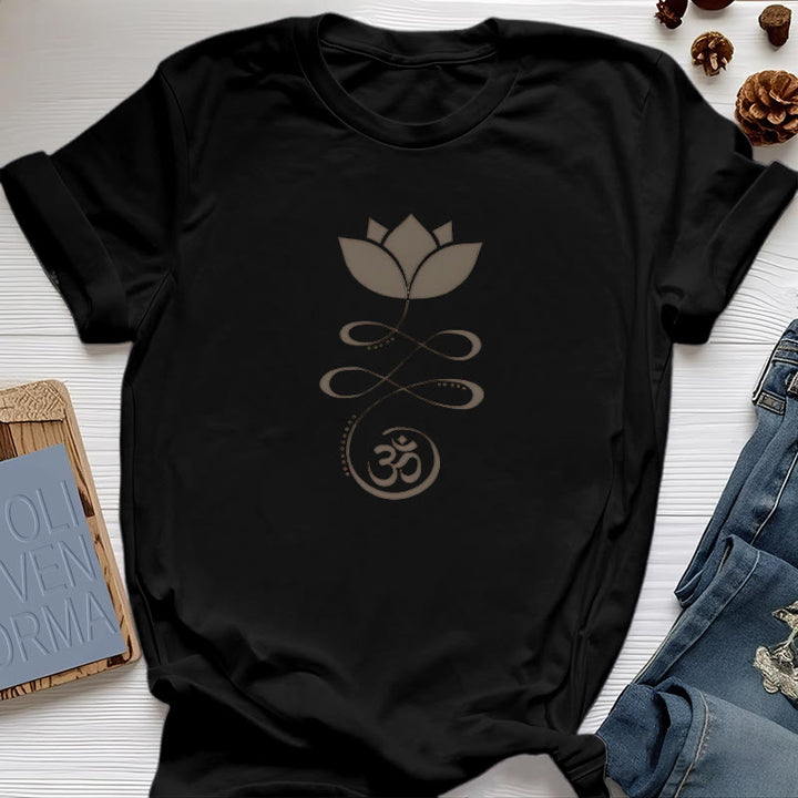 Olivenorma Yoga Lotus Flower Om Símbolo Camiseta