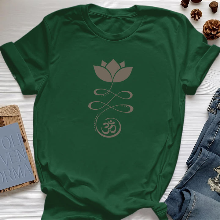 Olivenorma Yoga Lotus Flower Om Símbolo Camiseta