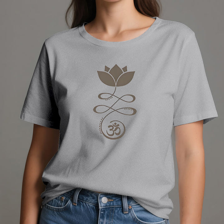 Olivenorma Yoga Lotus Flower Om Símbolo Camiseta