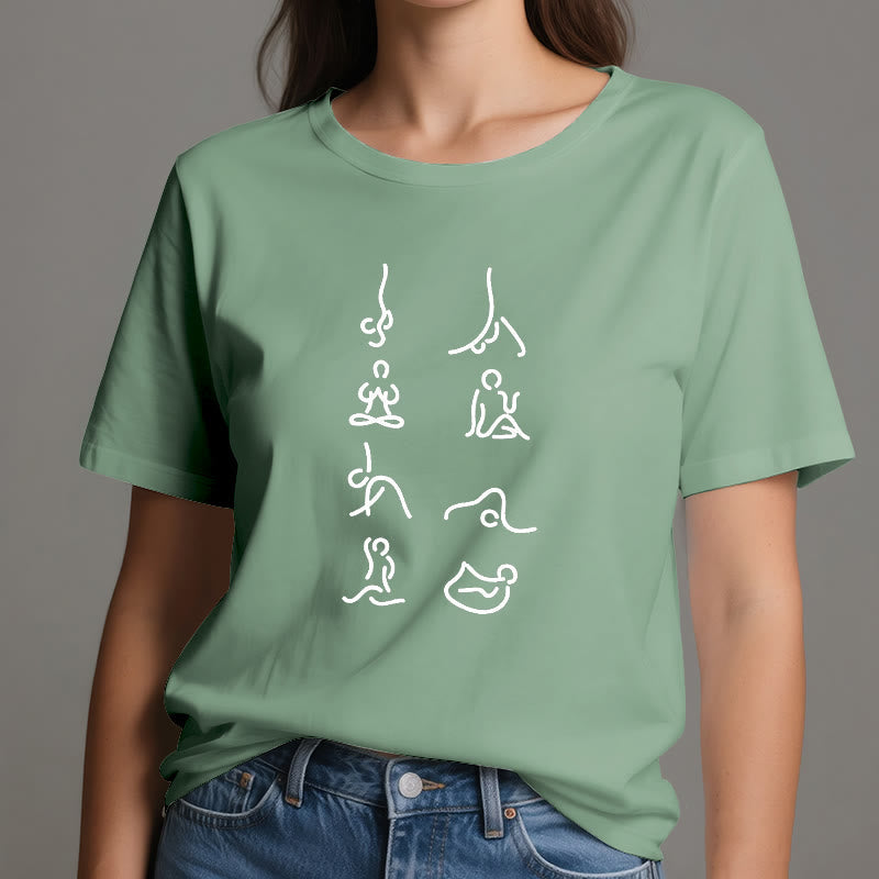 Camiseta de Olivenorma Yoga con movimientos de meditación