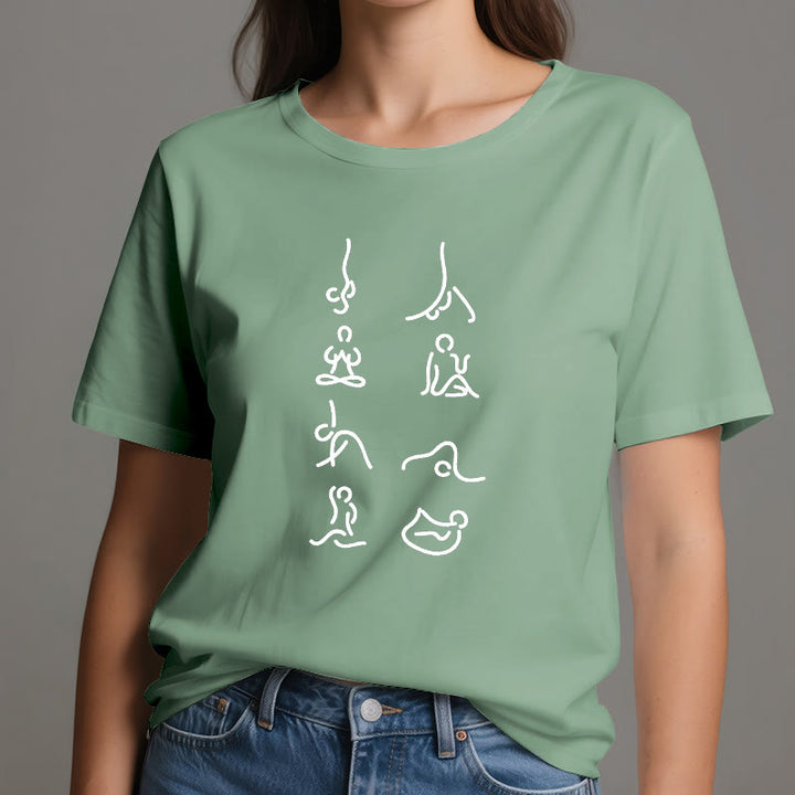 Camiseta de Olivenorma Yoga con movimientos de meditación