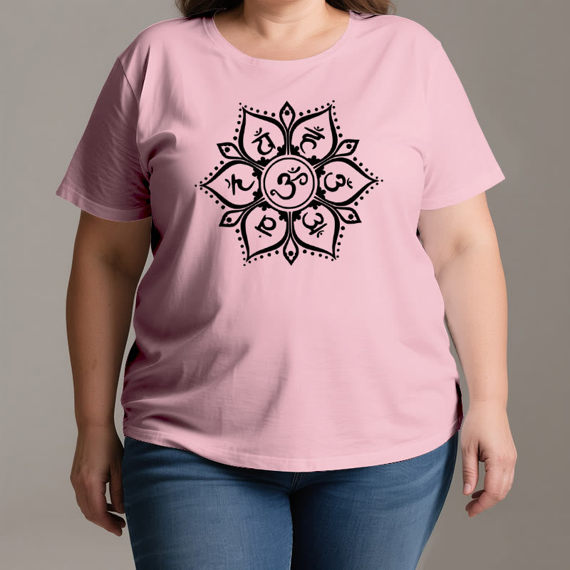 Camiseta Olivenorma con los siete símbolos de los chakras