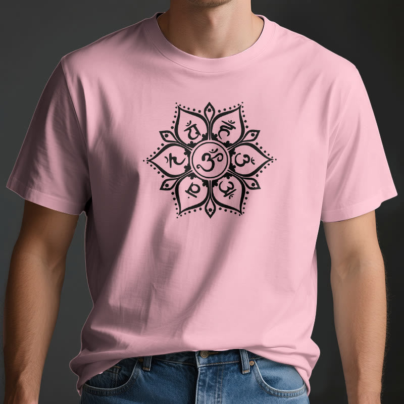 Camiseta Olivenorma con los siete símbolos de los chakras