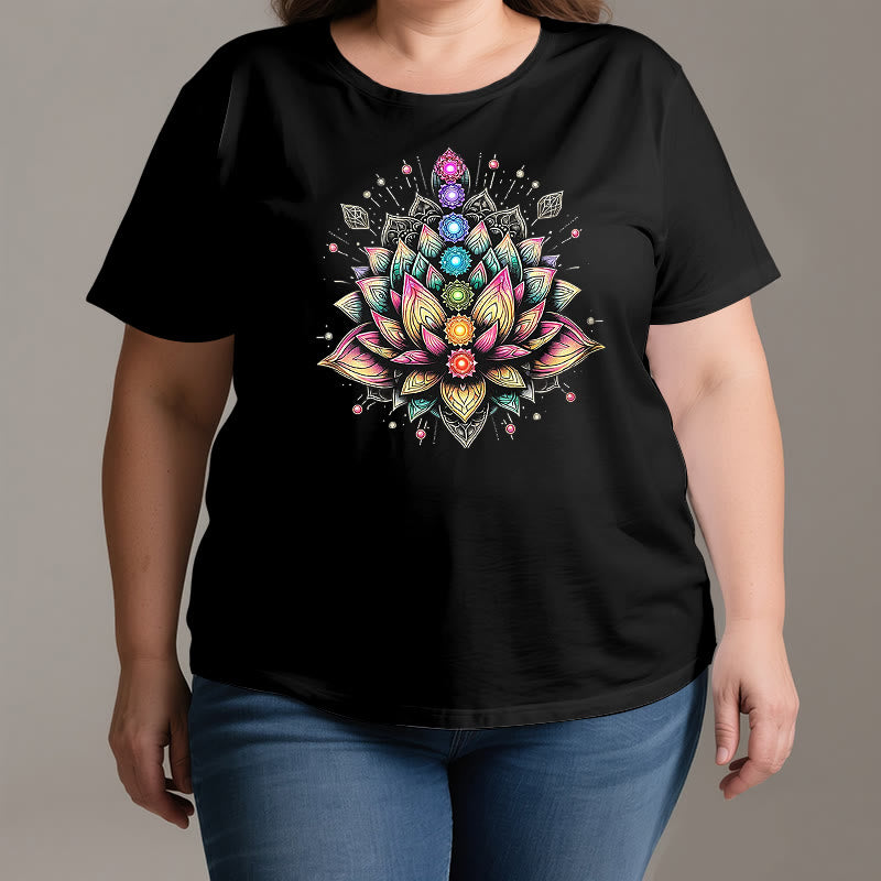 Olivenorma Chakra Lotus Flower Yoga Meditación Camiseta