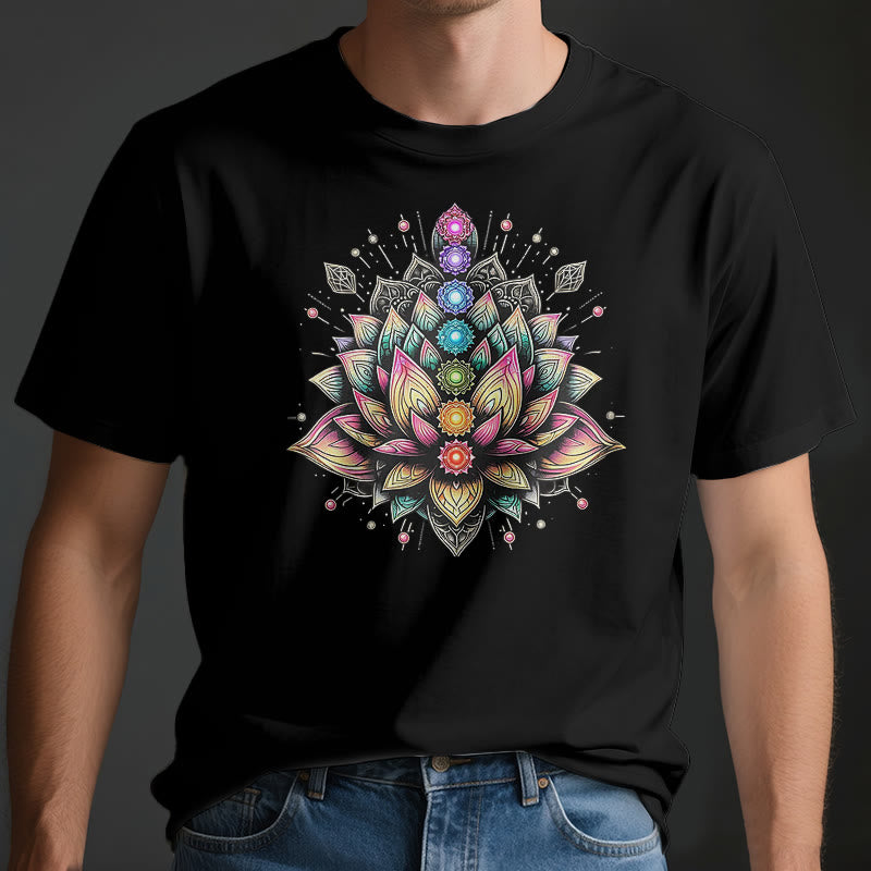 Olivenorma Chakra Lotus Flower Yoga Meditación Camiseta
