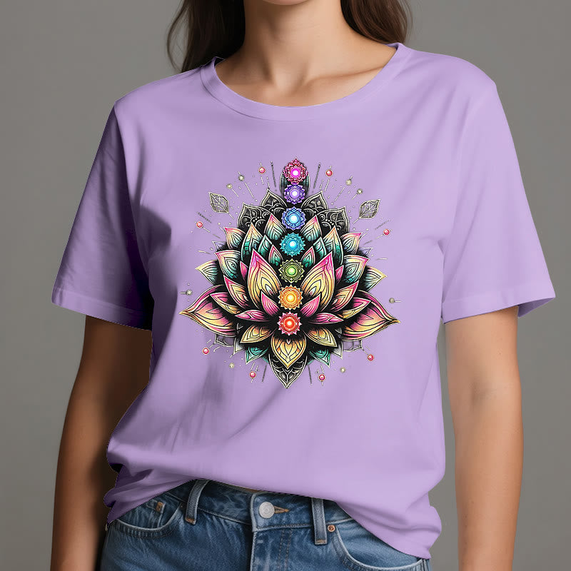 Olivenorma Chakra Lotus Flower Yoga Meditación Camiseta