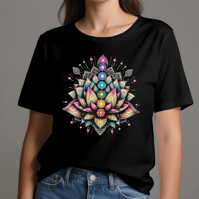 Olivenorma Chakra Lotus Flower Yoga Meditación Camiseta