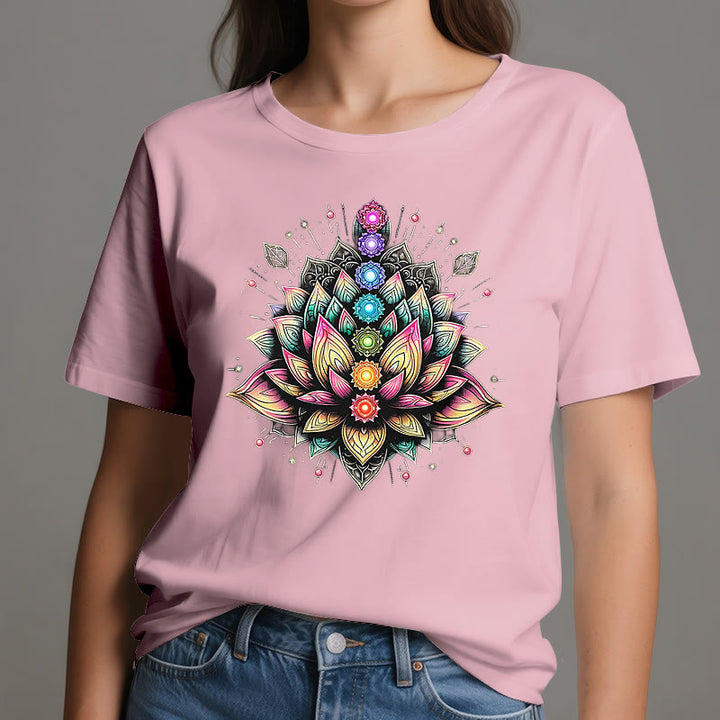 Olivenorma Chakra Lotus Flower Yoga Meditación Camiseta