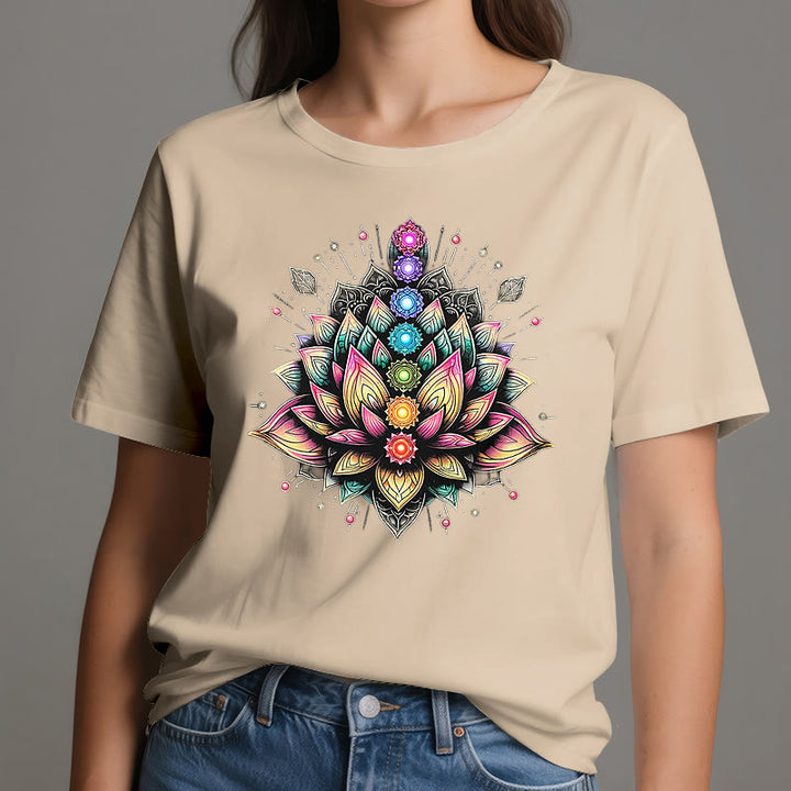 Olivenorma Chakra Lotus Flower Yoga Meditación Camiseta