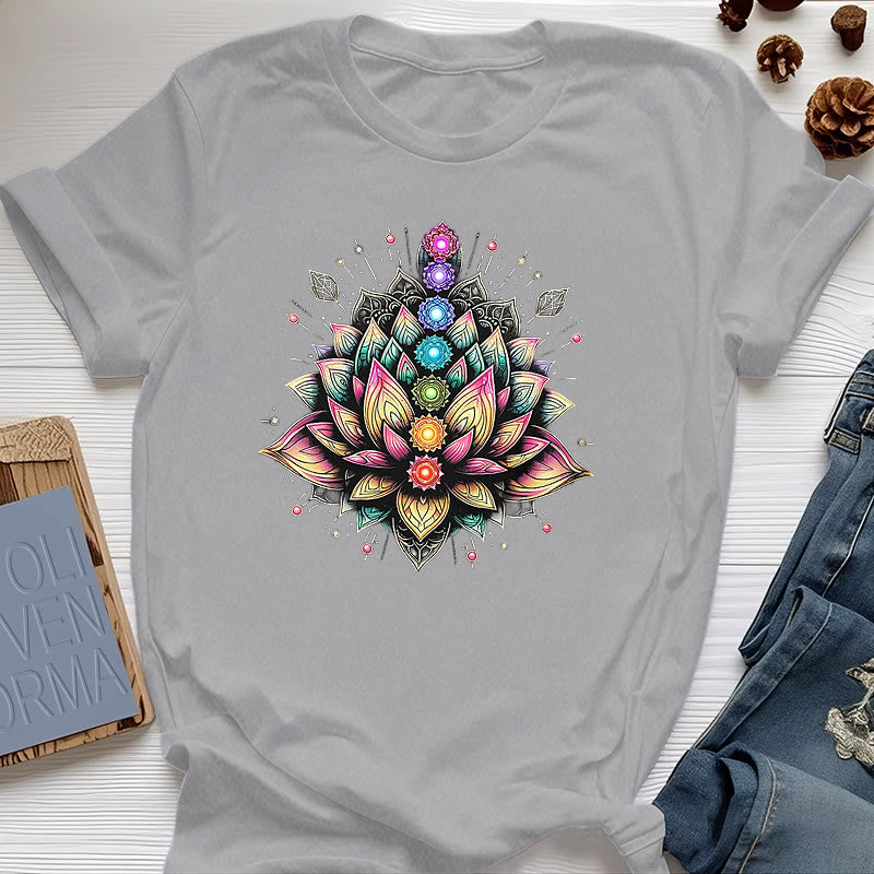 Olivenorma Chakra Lotus Flower Yoga Meditación Camiseta