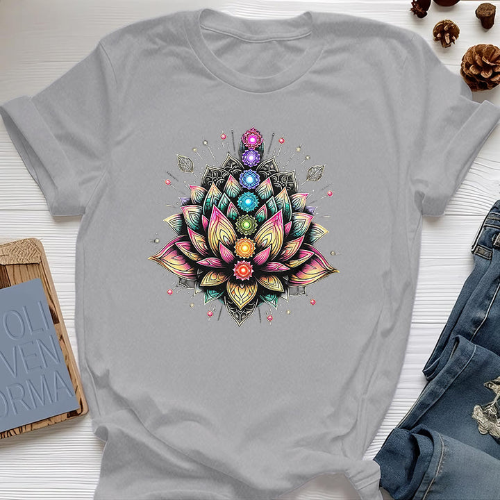 Olivenorma Chakra Lotus Flower Yoga Meditación Camiseta