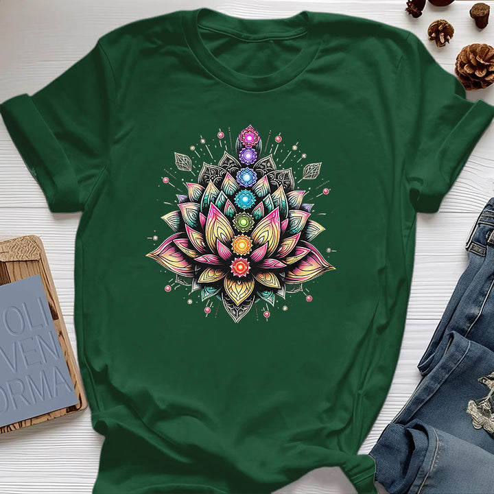 Olivenorma Chakra Lotus Flower Yoga Meditación Camiseta
