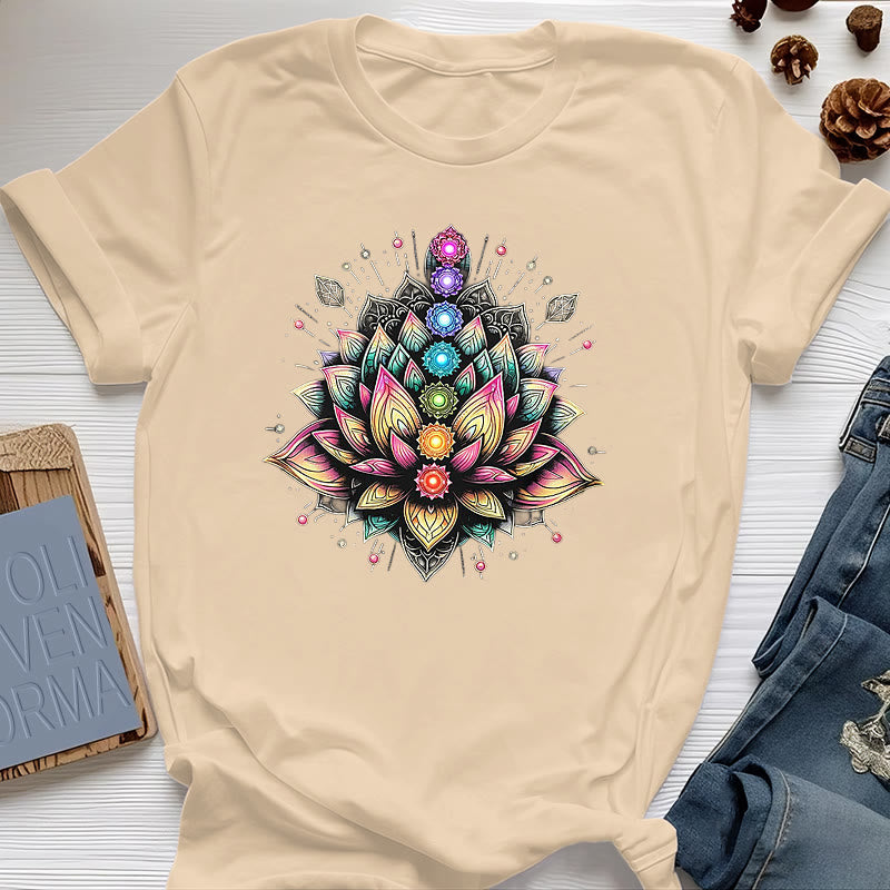 Olivenorma Chakra Lotus Flower Yoga Meditación Camiseta