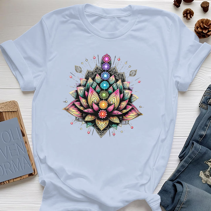 Olivenorma Chakra Lotus Flower Yoga Meditación Camiseta