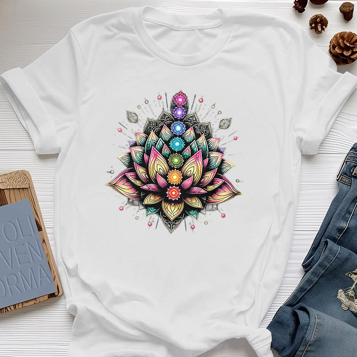 Olivenorma Chakra Lotus Flower Yoga Meditación Camiseta