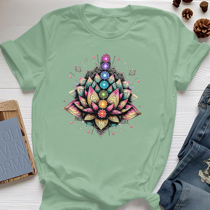 Olivenorma Chakra Lotus Flower Yoga Meditación Camiseta