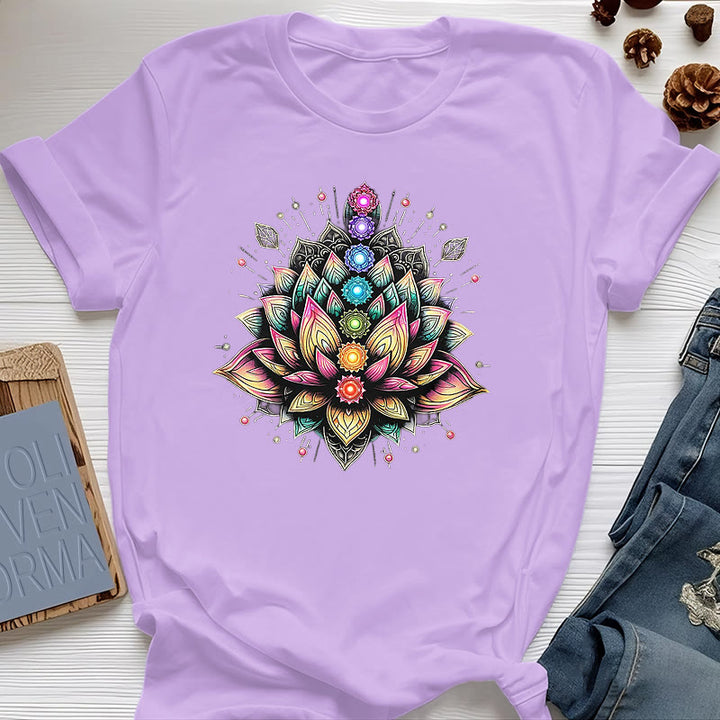 Olivenorma Chakra Lotus Flower Yoga Meditación Camiseta
