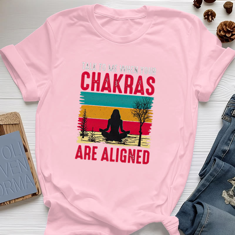 Camiseta Olivenorma "Háblame cuando tus chakras estén alineados"