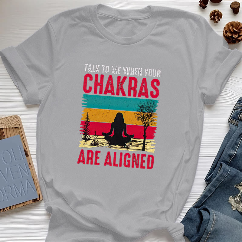 Camiseta Olivenorma "Háblame cuando tus chakras estén alineados"