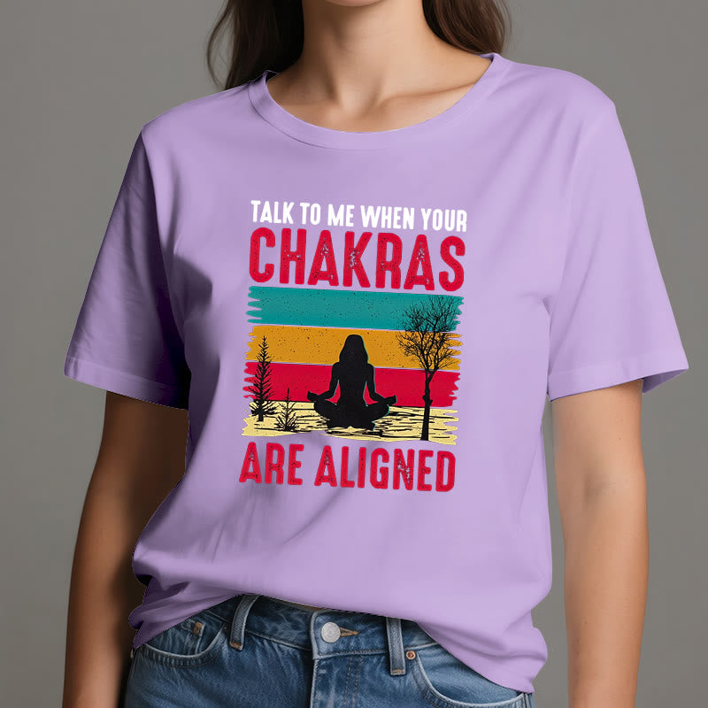 Camiseta Olivenorma "Háblame cuando tus chakras estén alineados"