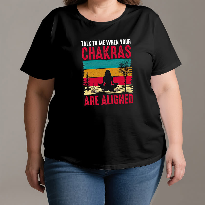 Camiseta Olivenorma "Háblame cuando tus chakras estén alineados"