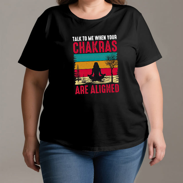 Camiseta Olivenorma "Háblame cuando tus chakras estén alineados"