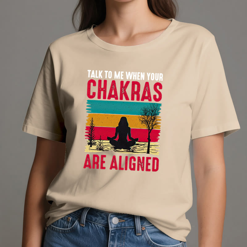 Camiseta Olivenorma "Háblame cuando tus chakras estén alineados"