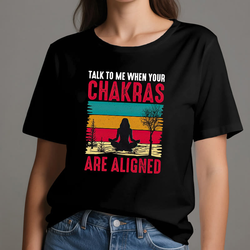 Camiseta Olivenorma "Háblame cuando tus chakras estén alineados"